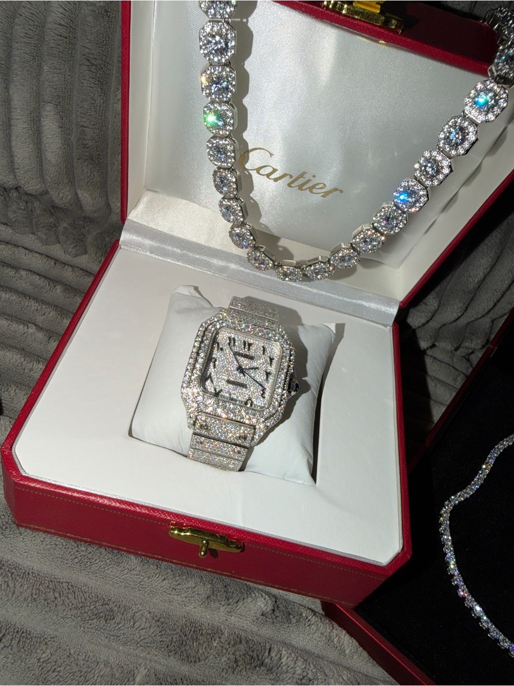 Moissanite Cartier bussdown Silver-Tone